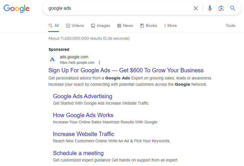 Google makes use of its search digital advertising, you should too